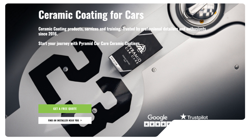 website Case Study pyramid car care uk