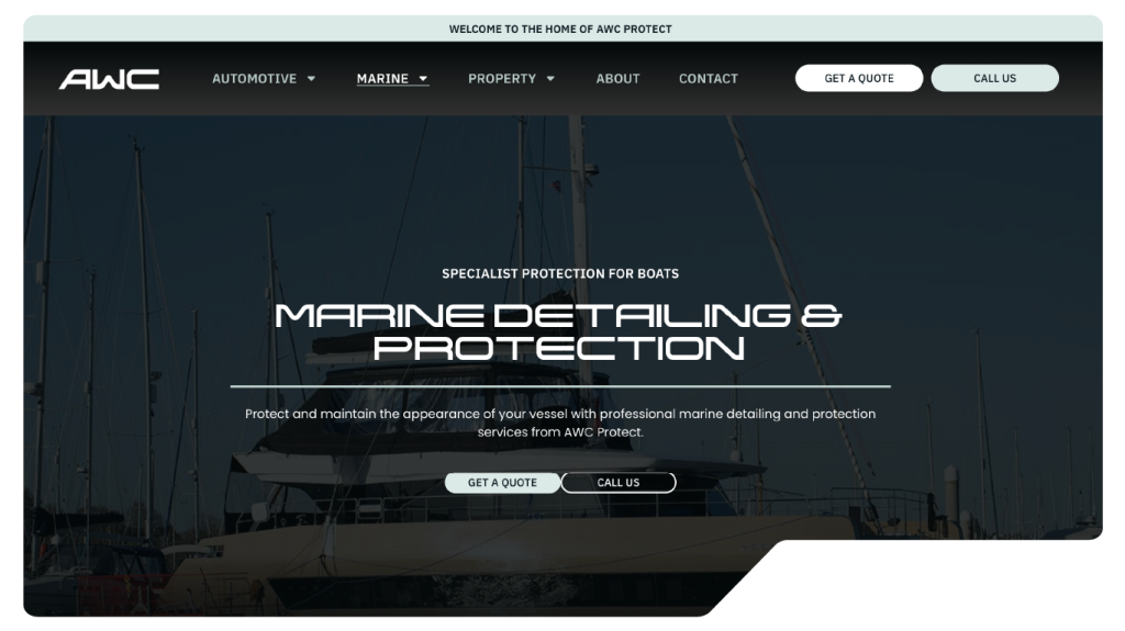 website case study - AWC Protect