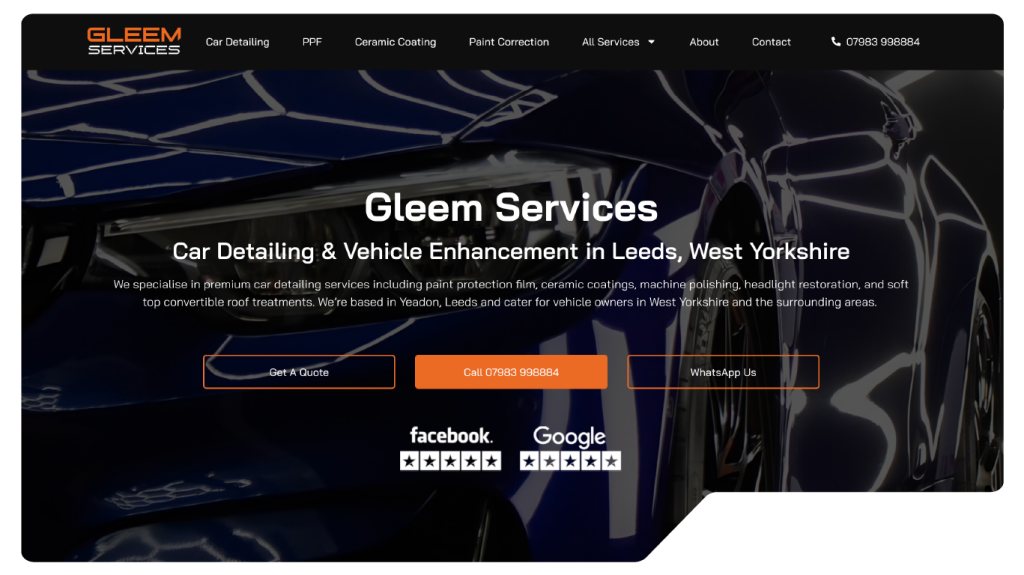 website case study gleem services